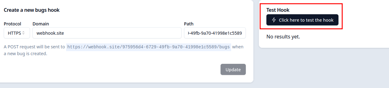 Test hook feature.