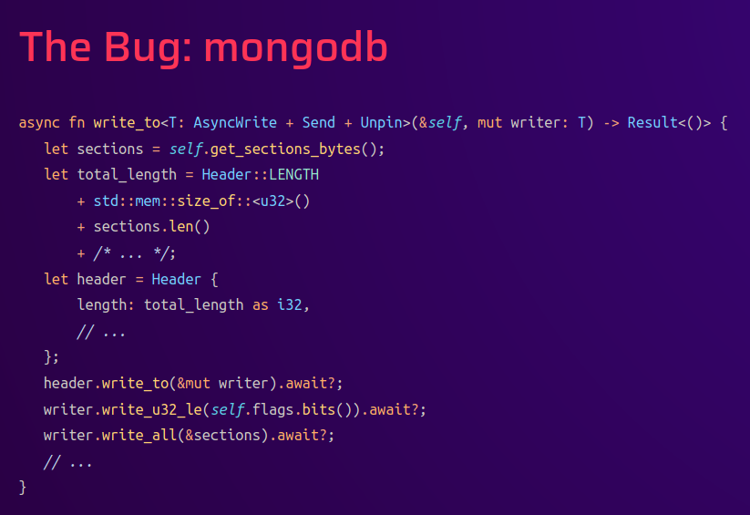Mongodb vulnerable code